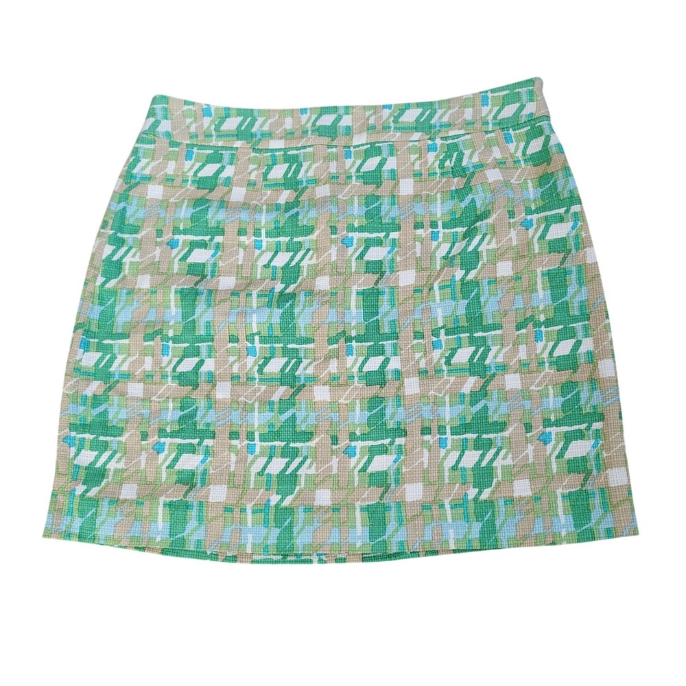 Kate Spade New York Green Plaid Skirt the Rules Mini Skirt Preppy Summer 12 NEW - Picture 1 of 5